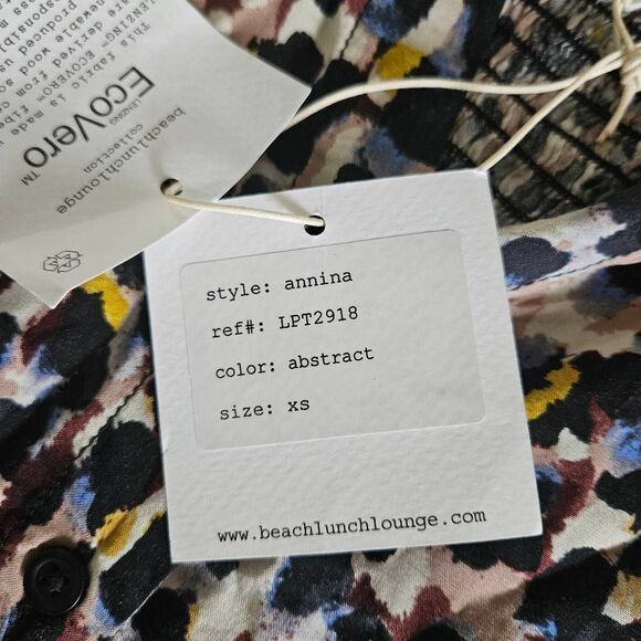 Beach Lunch Lounge Abstract Print Blouse Size XS - Picture 4 of 7